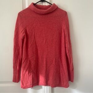 Talbots 100% Pure Cashmere Sweater Red Orange Sz Medium Old Money Quiet Luxury